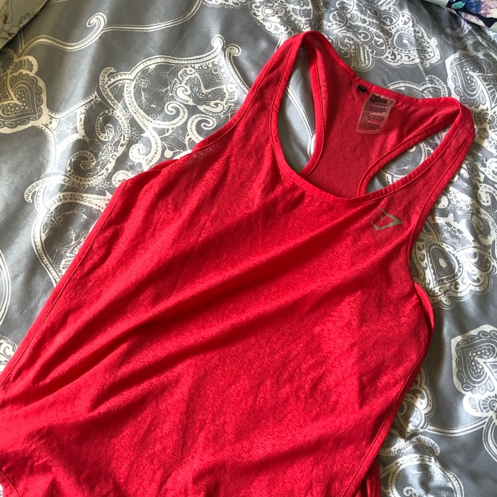 Coral/Magenta Gymshark “Breeze Vest” Tank